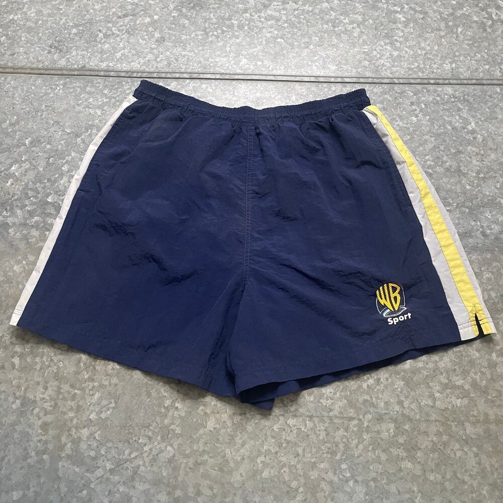 Vintage WB Sport Warner Bros Studio Store Shorts Mens XXL 90s Swim Trunks Active